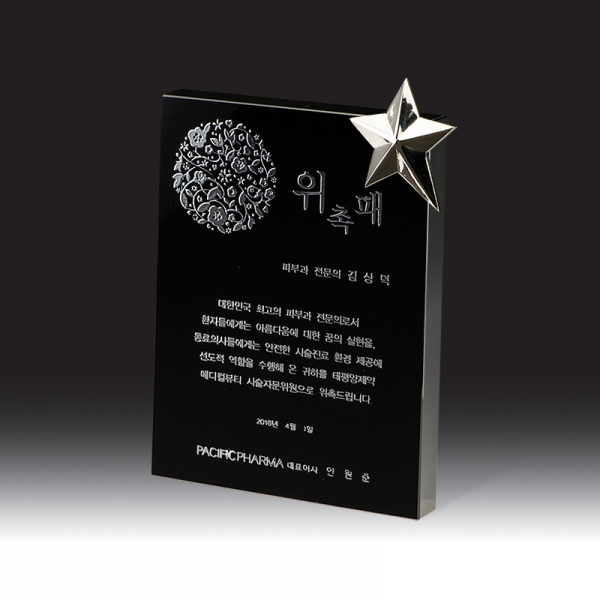 블랙 크리스탈 감사패/공로패 HB-7324
